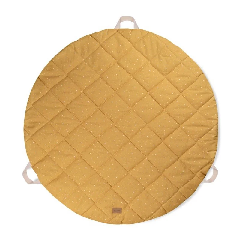 Tapis de chambre bébé en coton moutarde 90x90 BonjourBébé Premium