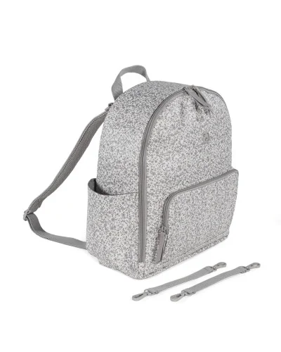 Sac à dos à langer Flower Mellow gris Pasito a Pasito