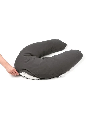 Coussin d’allaitement et maternité Comfy Big Tetra Grey Doomoo