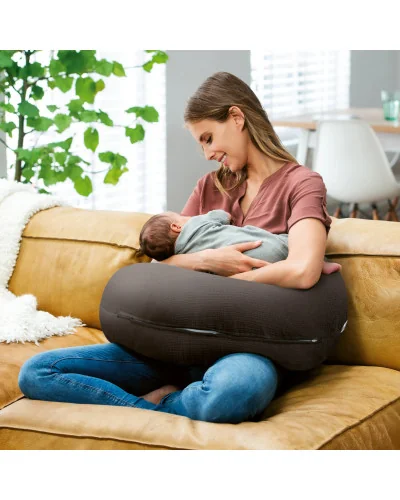 Coussin d’allaitement et maternité Comfy Big Tetra Grey Doomoo