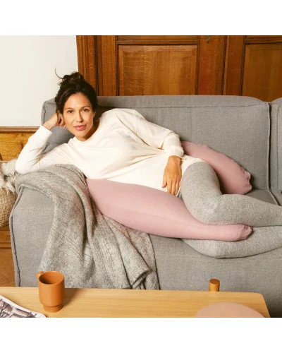 Comfy Big nursing and pregnancy pillow Tetra Pink Doomoo