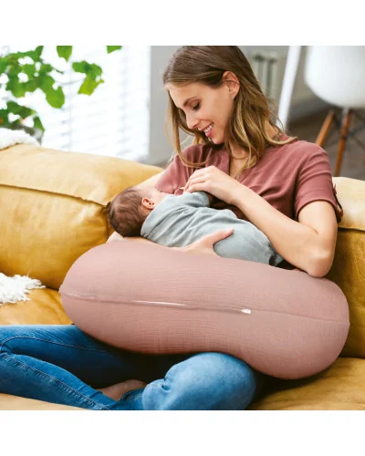 Comfy Big nursing and pregnancy pillow Tetra Pink Doomoo