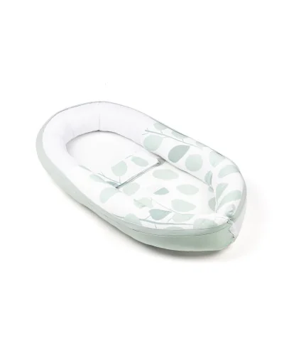 Nido para bebé Cocoon Leaves Aqua Green Doomoo