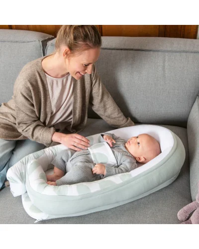 Réducteur de lit Cocoon Leaves Aqua Green Doomoo