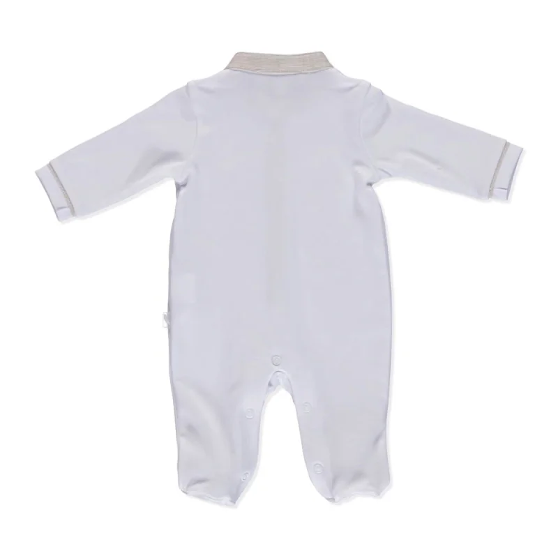 Grenouillère en coton Blanche 6M Pureté du bébé