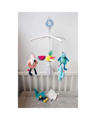 Tropical musical cot mobile Doudou et Compagnie