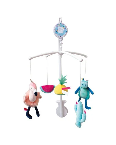 Tropical musical cot mobile Doudou et Compagnie