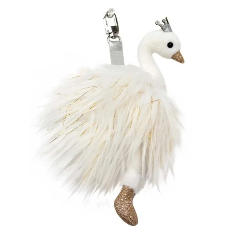 Porte-clés avec peluche cygne blanc Histoire d’Ours