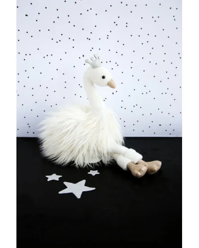 Porte-clés avec peluche cygne blanc Histoire d’Ours