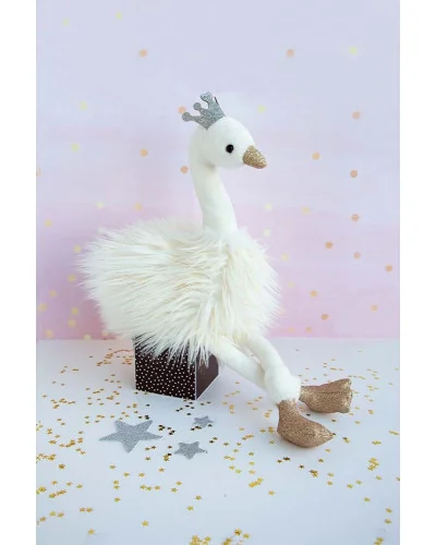 Porte-clés avec peluche cygne blanc Histoire d’Ours