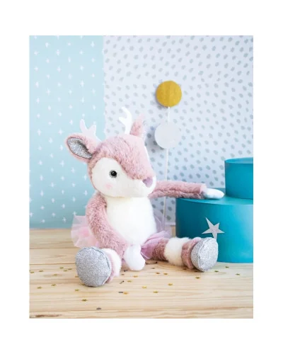 Peluche Eléa l’élan Happy Family 25 cm Histoire d’Ours