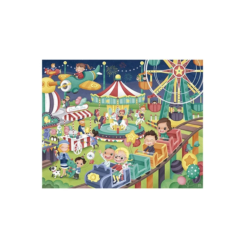 Puzzle Parc d’attraction 100 pièces Eurekakids - vue 2