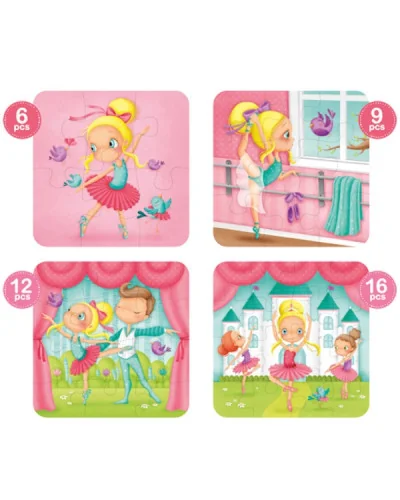 Puzzle évolutif 4 en 1 Danseuse Eurekakids