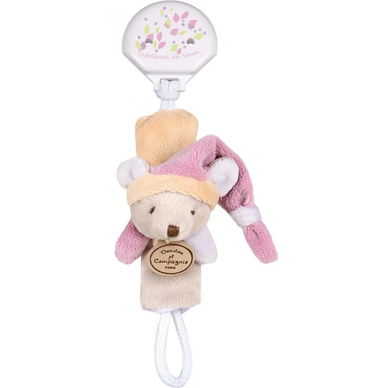 Broche portachupetes P’tit Bout ratón Doudou et Compagnie