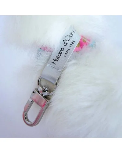 Porte-clés avec peluche lama blanc 15 cm Histoire d’Ours