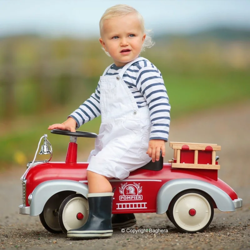 Porteur Speedster Pompier pour enfants Baghera