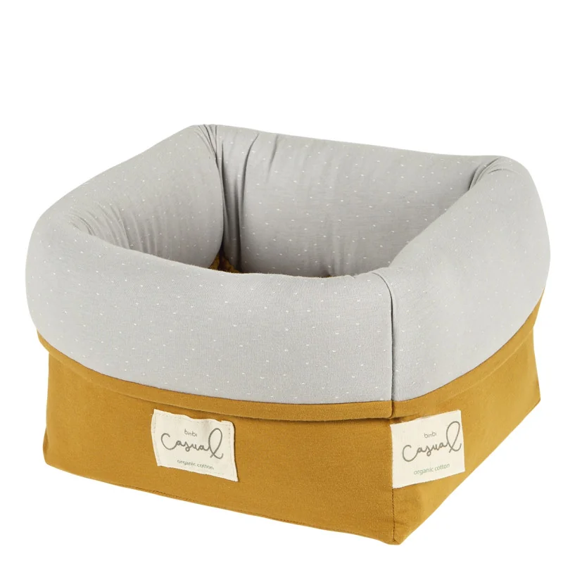 Panier a linge SIDNEY Blanc Gris Bimbidreams Panier a linge SIDNEY Blanc Gris Bimbidreams