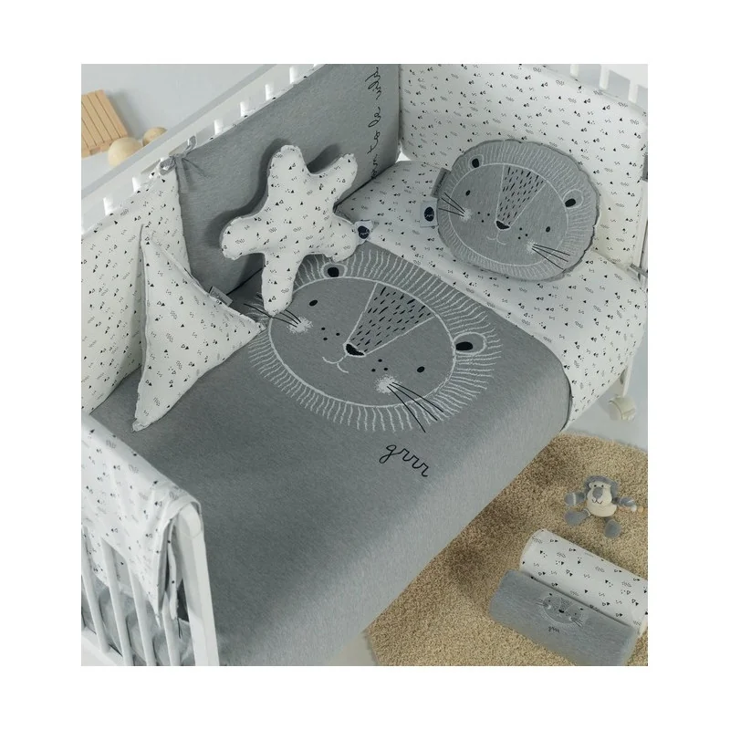 Coussin décoratif Collection Leon gris étoile Bimbidreams