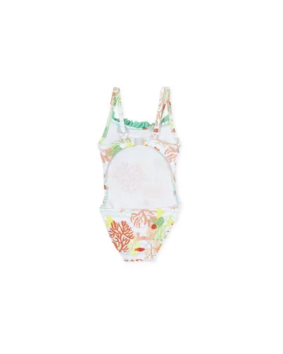 Maillot de bain imprimé océan avec volants en tulle - B.Salsa