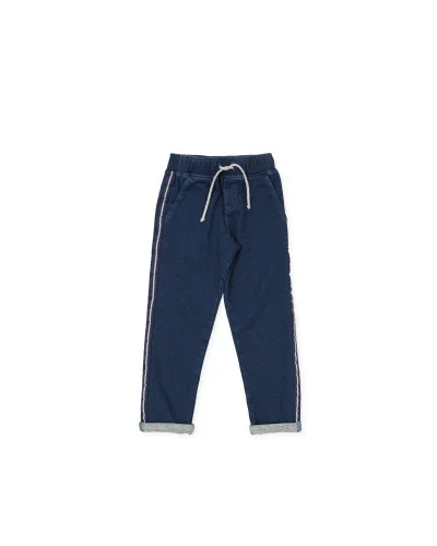 Pantalon en peluche bleu marine - Shuffle