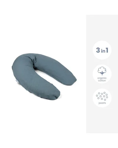 Comfy Big nursing and pregnancy pillow Tetra Blue Doomoo