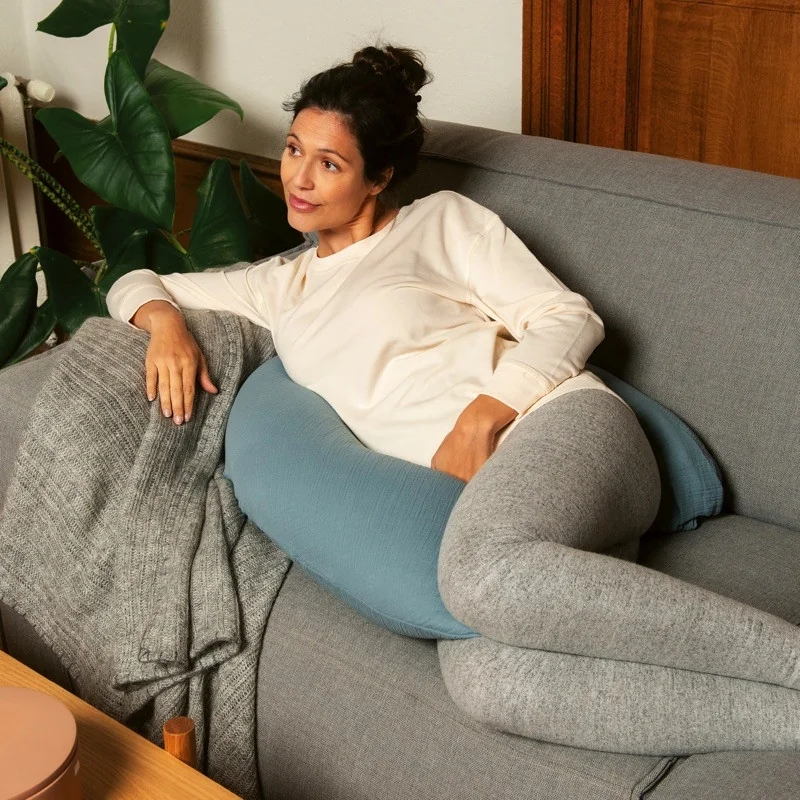 Coussin d Allaitement & maternité comfy big tetra blue doomoo | la maison du bebe