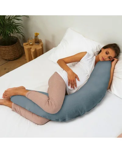 Coussin d’allaitement et maternité Comfy Big Tetra Blue Doomoo