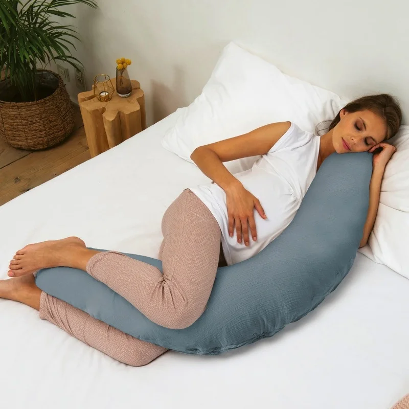 Coussin d Allaitement & maternité comfy big tetra blue doomoo | la maison du bebe