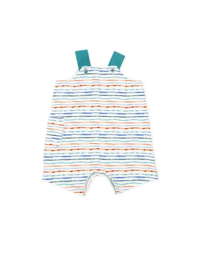 P.Cancan boys' short romper in striped knit Tutto Piccolo