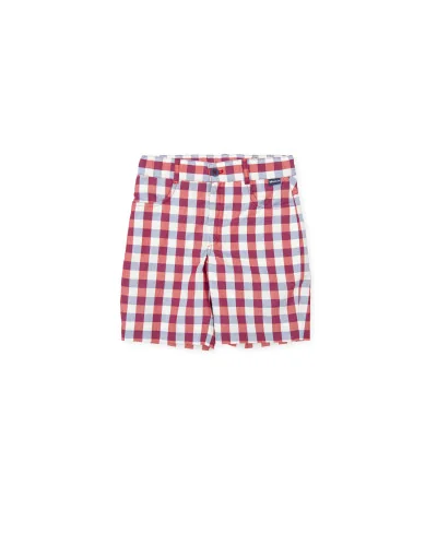 Bermudas de vichy de niño Fox trot rojo Tutto Piccolo