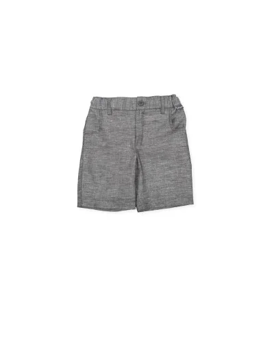 Bermuda en lin et coton gris foncé - Rock n roll
