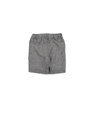 Bermuda en lin et coton gris foncé - Rock n roll