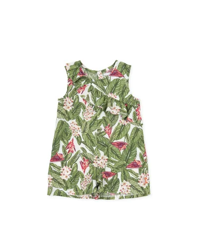 Combinaison en satin à imprimée tropical - Quickstep