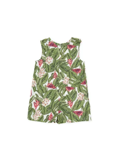 Combinaison en satin à imprimée tropical - Quickstep