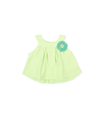 Top sans manches fille B.Salsa citron vert Tutto Piccolo