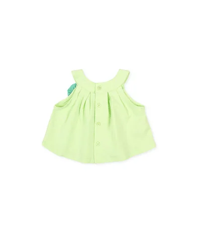 Top sin mangas de niña B.Salsa verde lima Tutto Piccolo