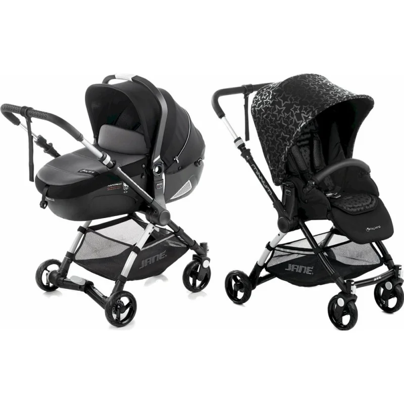 Cochecito dúo Minnum iMatrix con plataforma ISOFIX negro Jané Cochecito dúo Minnum iMatrix con plataforma ISOFIX negro Jané