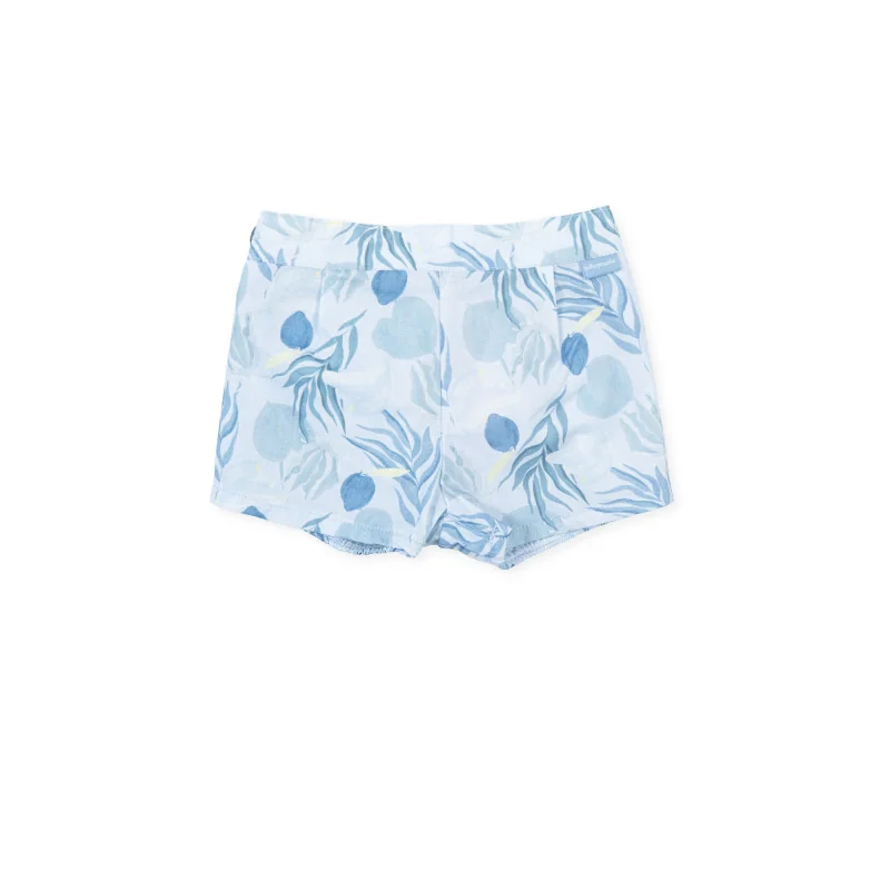 Bloomer en popeline imprimé fruits turquoise Funky Tutto Piccolo