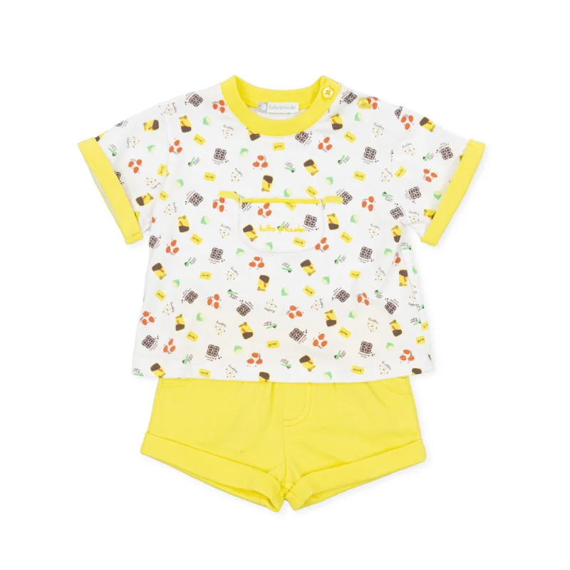 Ensemble 2 pièces garçon imprimé ustensiles P.Bunny Hop Tutto Piccolo