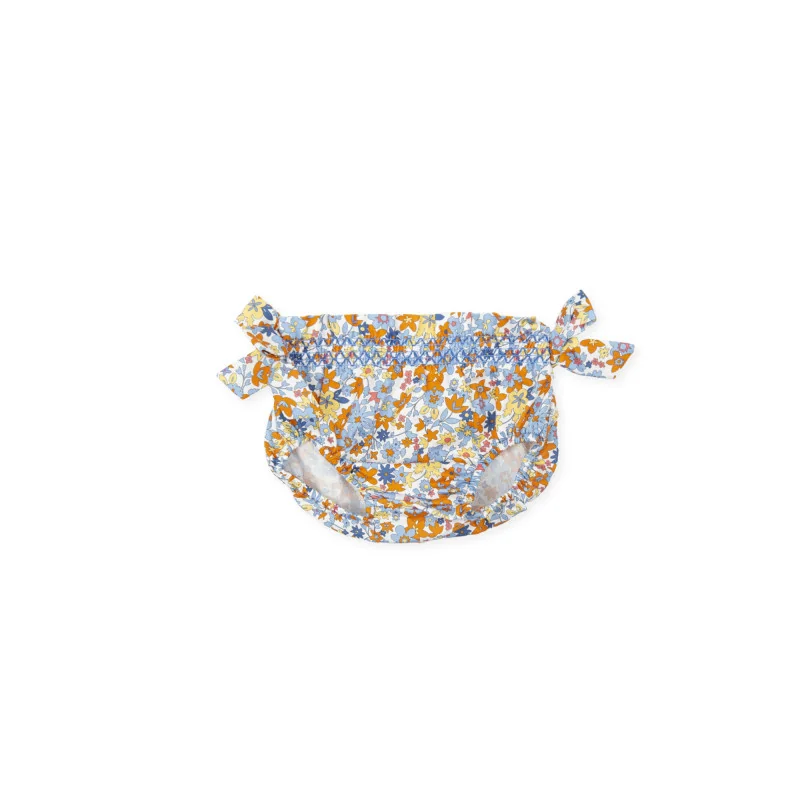 Culotte fille Claqué imprimé fleurs multicolore Tutto Piccolo