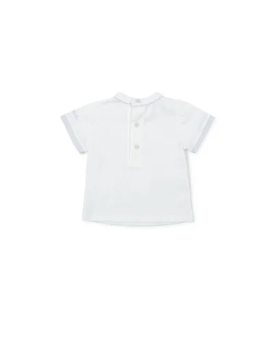 T-shirt tricot blanc Coupé bébé garçon Tutto Piccolo