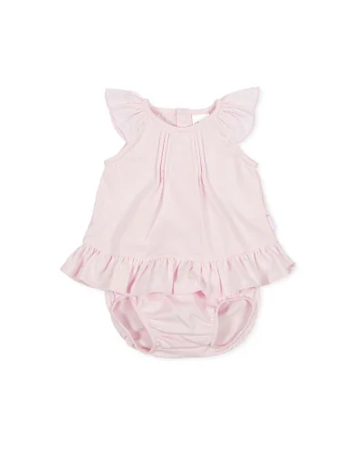 Robe avec culotte tricotée bébé fille P.Ballet rose Tutto Piccolo