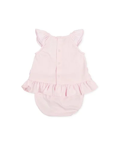Robe avec culotte tricotée bébé fille P.Ballet rose Tutto Piccolo