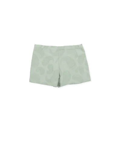 Vals boys' jacquard shorts khaki green Tutto Piccolo