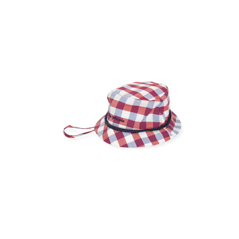 Bonnet vichy à carreaux rouges avec broderie Tutto Piccolo - Fox trot Tutto Piccolo Bonnet vichy à carreaux rouges avec broderie Tutto Piccolo - Fox trot Tutto Piccolo