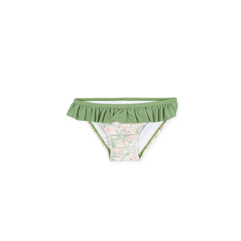 B.Son cubano girls' swim bottoms palm tree print Tutto Piccolo