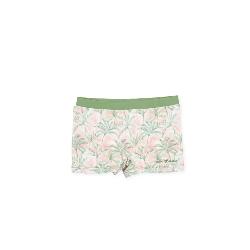 Maillot de bain garçon B.Son cubano imprimé palmier Tutto Piccolo