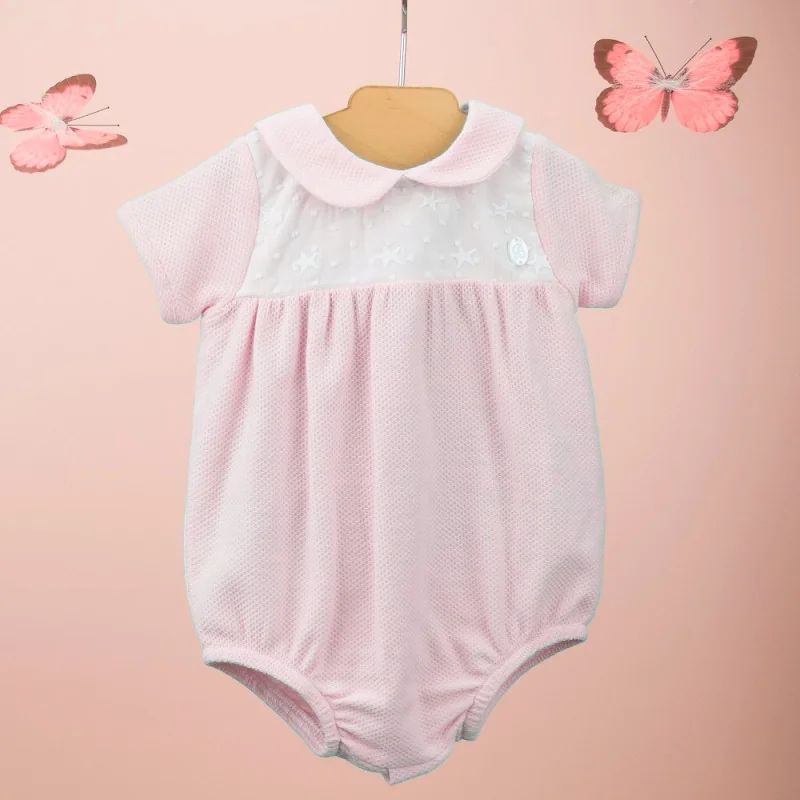 Short-sleeved romper 3 months pink Babidu