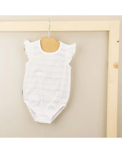 Striped strappy romper 1 month pink Babidu
