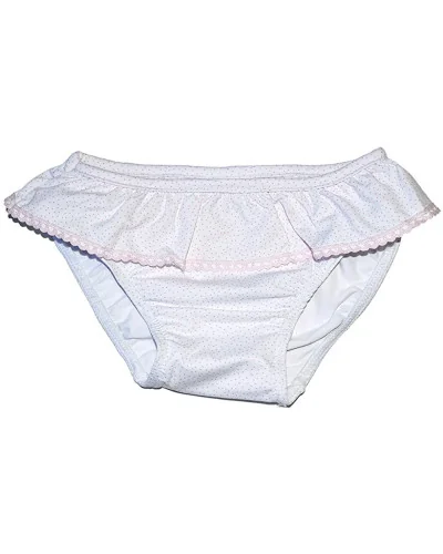 Maillot blanc à mini points roses 12 mois Babidu